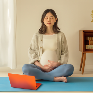 オンラインでマタニティヨガ